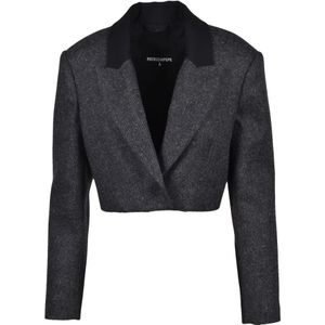 Patrizia Pepe, Dames, Jassen, Grijs, Maat: XS Zijde,