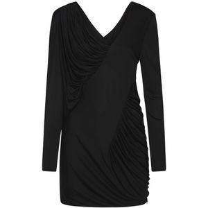 Saint Laurent, Dames, Jurken, Zwart, Maat: M Jersey,