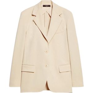 Weekend Max Mara, Dames, Jassen, Beige, Maat: 3XS