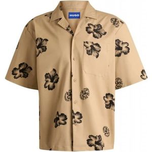Hugo, Heren, Overhemden, Beige, Maat: M Katoen,