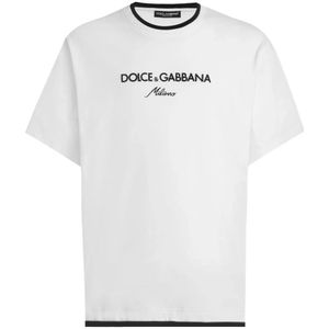 Dolce & Gabbana, Heren, Tops, Wit, Maat: S