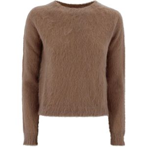 Max Mara Studio, Dames, Truien, Bruin, Maat: S Wol,