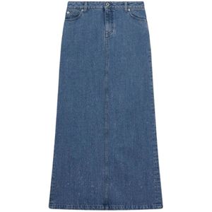 Halfboy, Dames, Rokken, Blauw, Maat: W27 Denim,