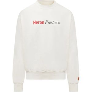 Heron Preston, Heren, Sweatshirts & Hoodies, Wit, Maat: S