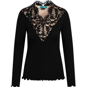 TOOche, Dames, Tops, Zwart, Maat: S Zijde,