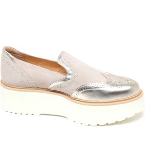 Hogan, Dames, Schoenen, Grijs, Maat: 39 1/2 EU Leer,