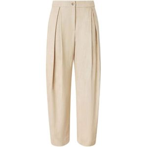 Pinko - Wijde Broek - Zwart - Mix van Polyester, Elastaan en Viscose