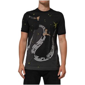 Dolce & Gabbana, Heren, Tops, Veelkleurig, Maat: 2XL Katoen,