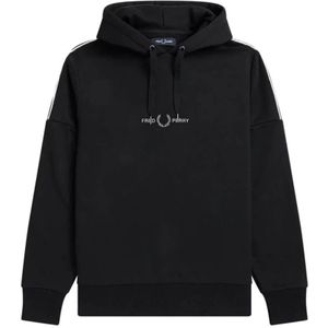 Fred Perry, Heren, Sweatshirts & Hoodies, Zwart, Maat: XL Katoen,