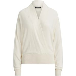 Ralph Lauren, Dames, Truien, Wit, Maat: M Katoen,