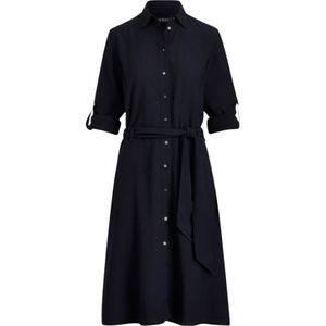 Ralph Lauren, Dames, Jurken, Blauw, Maat: L Poliester,