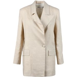 Nineminutes, Dames, Jassen, Beige, Maat: M Linnen,