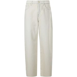 7 For All Mankind, Dames, Jeans, Beige, Maat: W28 Denim,