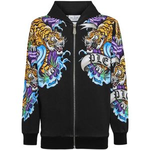 Philipp Plein - Hooded Sweatjacket Tattoo - Veelkleurig - Katoen