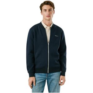 Pepe Jeans, Heren, Sweatshirts & Hoodies, Blauw, Maat: M Katoen,
