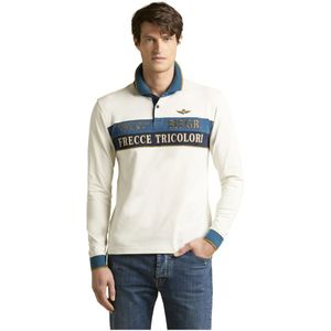 Aeronautica Militare, Heren, Tops, Wit, Maat: M Katoen,