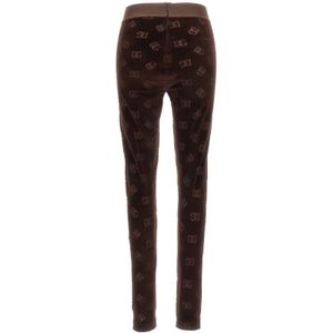 Dolce & Gabbana, Dames, Broeken, Bruin, Maat: XS Katoen,
