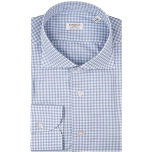 Borriello Napoli, Heren, Overhemden, Blauw, Maat: 2XL Katoen,