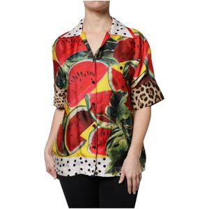Dolce & Gabbana - Watermeloen Print - Blouse - Veelkleurig - 100% Zijde