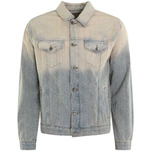 Flâneur - Faded Tweed Denim Jas - Beige - Heren