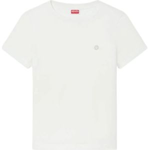 Kenzo, Dames, Tops, Wit, Maat: L Jersey,