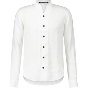Hannes Roether, Heren, Overhemden, Wit, Maat: XL Linnen,