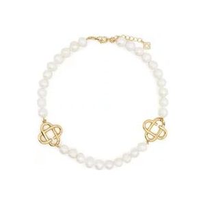 Casablanca Chunky Pearl Logo Ketting , White , Dames , Maat: ONE Size