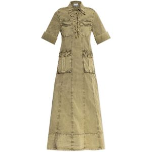 Ganni, Dames, Jurken, Groen, Maat: XS