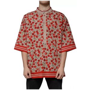 Dolce & Gabbana, Heren, Overhemden, Veelkleurig, Maat: 2XL Katoen,