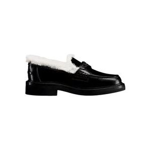 Dior Leren Logo Loafers Vrouwen Italië , Black , Dames , Maat: 38 EU