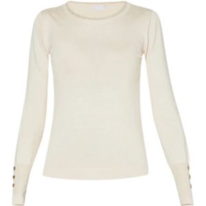 Liu Jo, Dames, Truien, Beige, Maat: XL Viscose,