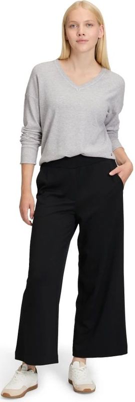 Betty & Co - Gebreide Trui met V-hals - Grijs - Dames