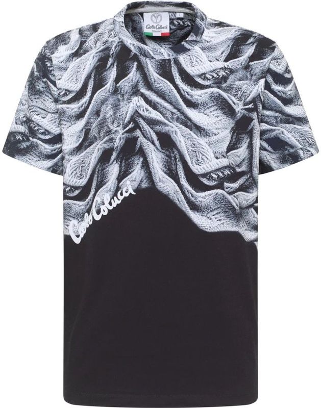 Carlo Colucci - Artificial Knit Collectie - T-shirt - Zwart