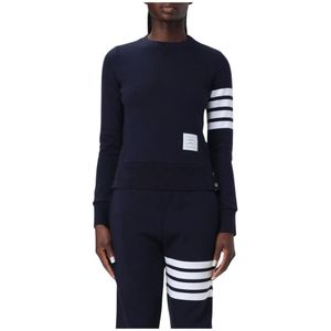 Thom Browne, Dames, Sweatshirts & Hoodies, Blauw, Maat: S Katoen,