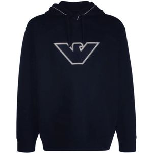 Emporio Armani, Heren, Sweatshirts & Hoodies, Blauw, Maat: L