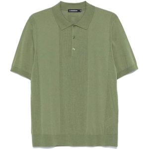 J.Lindeberg, Heren, Tops, Groen, Maat: L Poliester,