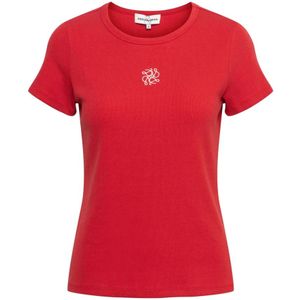 &Co Woman, Dames, Tops, Rood, Maat: 2XL Katoen,