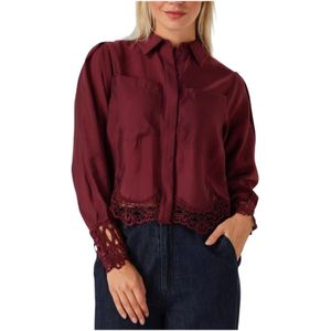 Copenhagen Muse - Bordeaux Molly Shirt Blouse - Dames - Wol