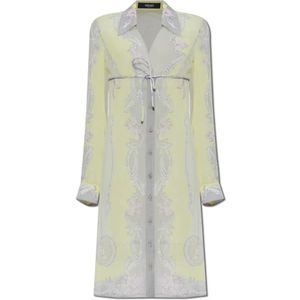 Versace, Dames, Jurken, Geel, Maat: 2XS Zijde,