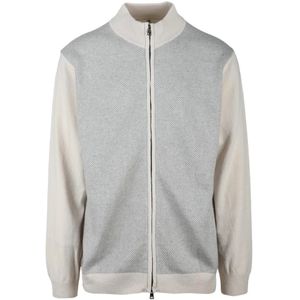 Luigi Borrelli Napoli, Heren, Truien, Grijs, Maat: 4XL Zijde,