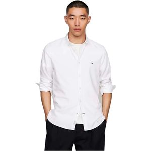 Tommy Hilfiger, Heren, Overhemden, Wit, Maat: M Synthetisch,