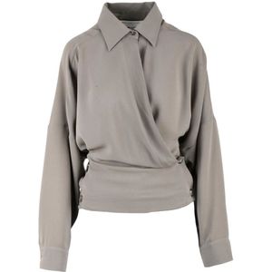 Philosophy di Lorenzo Serafini, Dames, Blouses & Shirts, Groen, Maat: S Poliester,