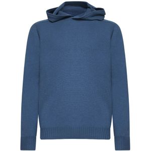 D4.0, Heren, Sweatshirts & Hoodies, Blauw, Maat: 2XL Wol,