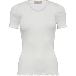 MOS Mosh, Dames, Tops, Beige, Maat: S/M Zijde,