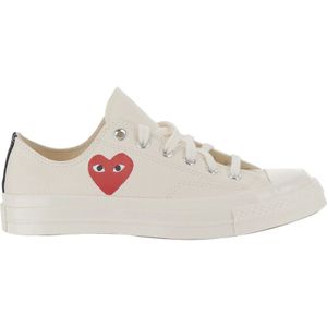 Comme des Garçons Play - Chuck 70 Low-Top Sneakers - Wit - Katoenen Canvas