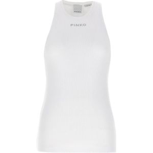 Pinko, Dames, Tops, Wit, Maat: L Katoen,