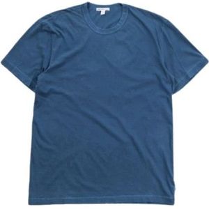 James Perse, Heren, Tops, Blauw, Maat: S Katoen,