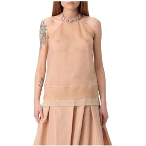 Pinko, Dames, Tops, Roze, Maat: S Zijde,