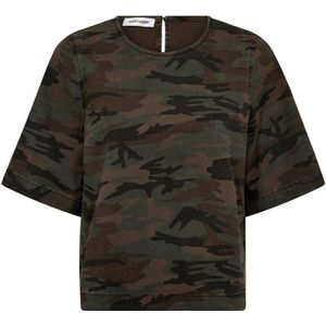 Co'Couture, Dames, Tops, Groen, Maat: XS Denim,