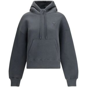 Ami Paris, Dames, Sweatshirts & Hoodies, Grijs, Maat: M Katoen,